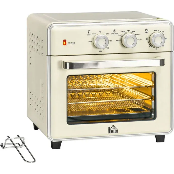 Mini-four 5 en 1 capacité 20 L 1400 W 1 grille de cuisson 1 plaque de cuisson minuterie 60 minutes