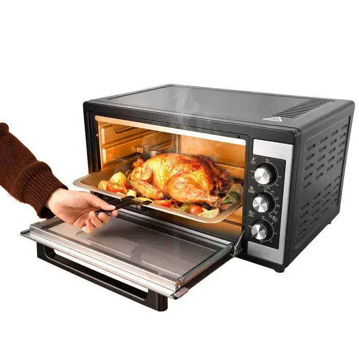 MINI Four 9 en 146L à convection 1500Wrôtissage croustillant déshydratationrôtisserie6 accessoirescorps inox noir55x35x32cm