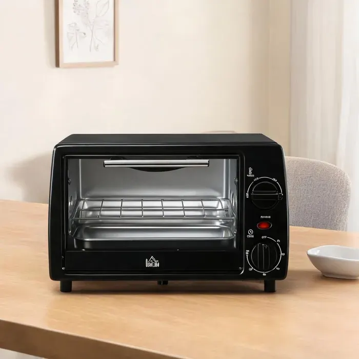 Mini four électrique compact 10 L en métal température 100-230 °C et minuterie 60 min