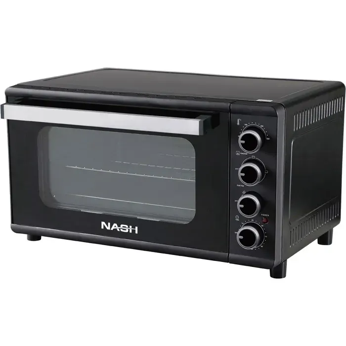 Mini four électrique noir - NASH - 45 L - 2000 W - Température variable - Dimensions 43 x 58.2 x 33 cm