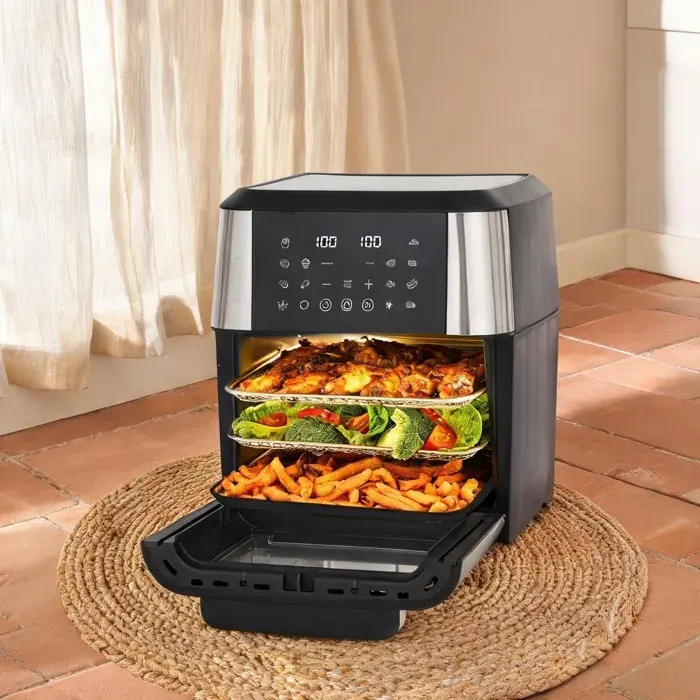 Mini-four multifonction 12 L à air pulsé deep black 12 programmes 35 x 325 x 375 pouces