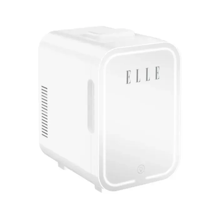 Mini frigo cosmétique - ELLE - 8L - Miroir LED - Chaud & froid thermoélectrique - Compact blanc — coloris Blanche