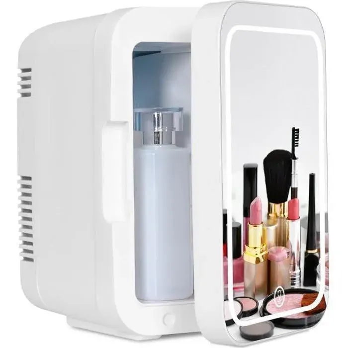 Mini Frigo Mini Réfrigérateur Portable - 4L - Refroidissement et chauffage - Mini Frigo de Chambre - Blanc