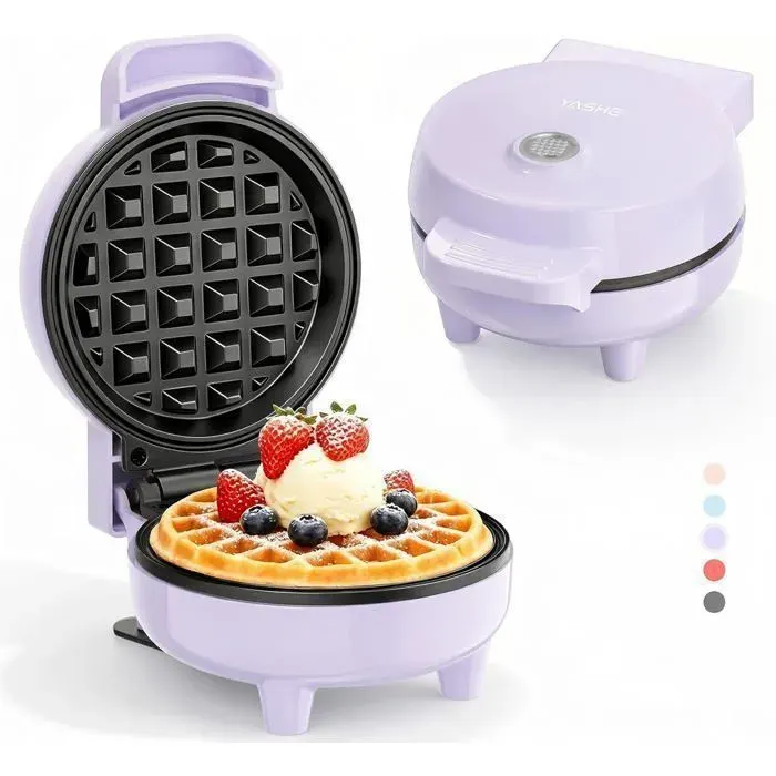 Mini gaufrier 550 W avec revêtement antiadhésif
