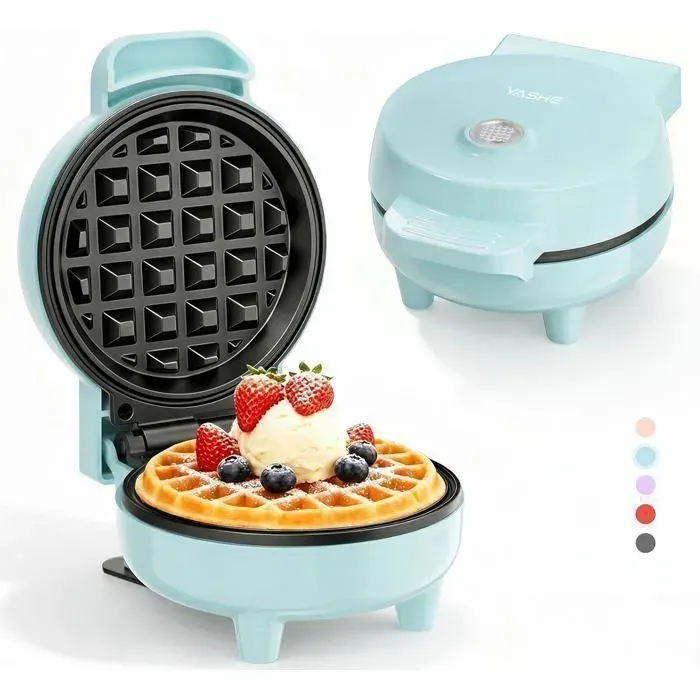 Mini gaufrier 550 W avec revêtement antiadhésif voyant lumineux