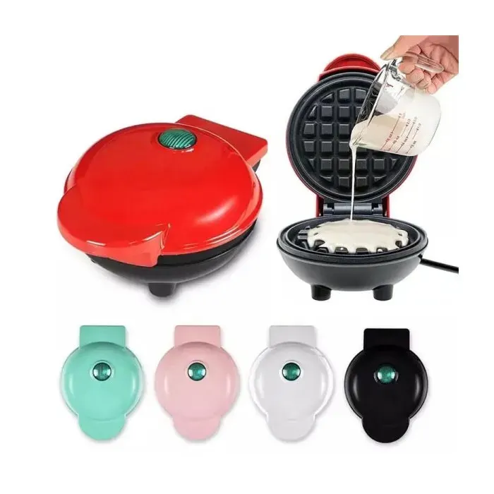 Mini gaufrier gaufrier aux normes européennes de 10 cm (4 pouces) facile à nettoyer revêtement antiadhésif.