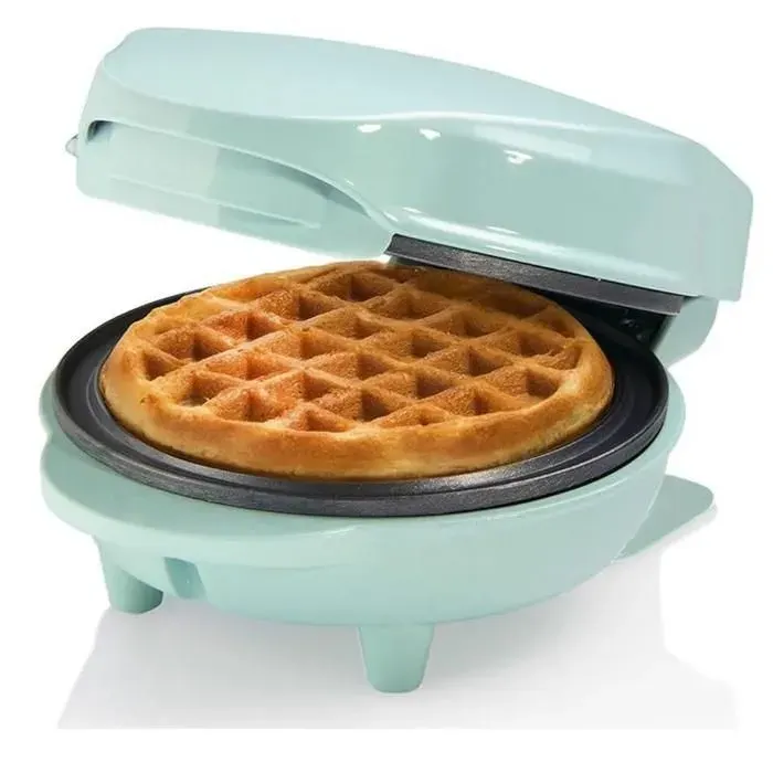 Mini gaufrier pour gaufres classiques Petit gaufrier avec revêtement anti-adhésif pour les anniversaires denfants fêtes famille