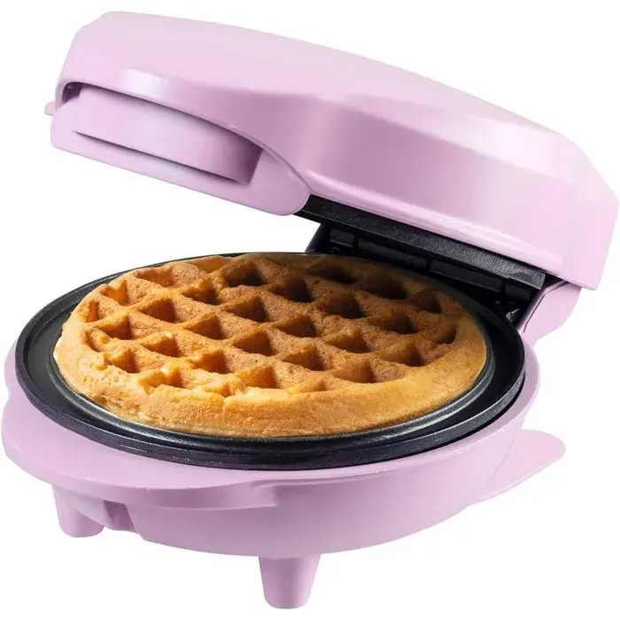 Mini Gaufrier Pour Gaufres Classiques Petit Gaufrier Avec Revêtement Anti-Adhésif Pour Les Anniversaires DEnfants[PE42]