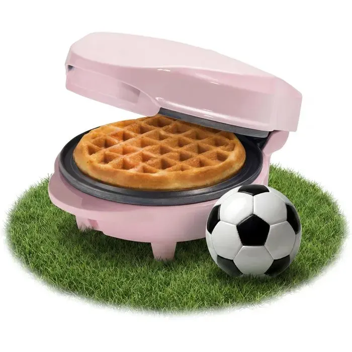 Mini Gaufrier Pour Gaufres ClassiquesMachine À Petit Gaufres Avec Revêtement Anti-AdhésifPour Les Anniversaires DEnfantsRose