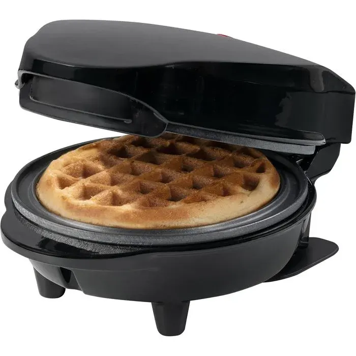 Mini Gaufrier Pour Gaufres ClassiquesPetit Gaufrier Avec Revêtement Anti-AdhésifPour Les Anniversaires DEnfantsLes Fêtes DeNoir