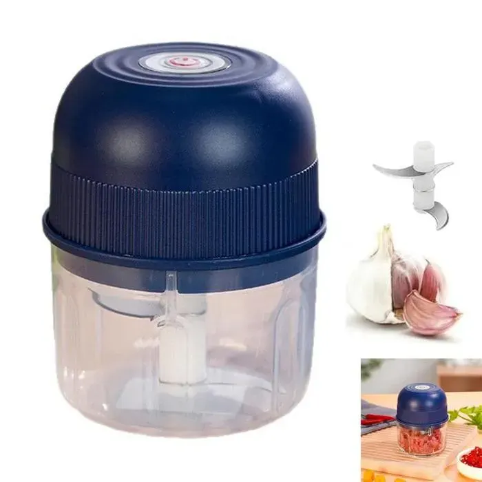 Mini Hachoir à Ail Électrique Rechargeable Type-C Portable Gingembre Piment Légumes Cuisine