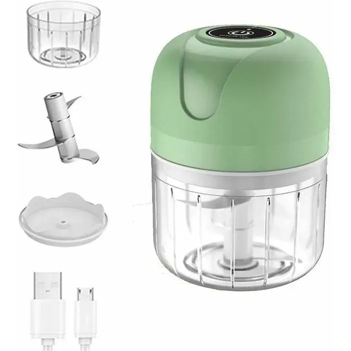 Mini hachoir à ail électrique robot culinaire portable sans fil mélangeur 250 ml Mini hachoir à ail pour ail légumes fruits