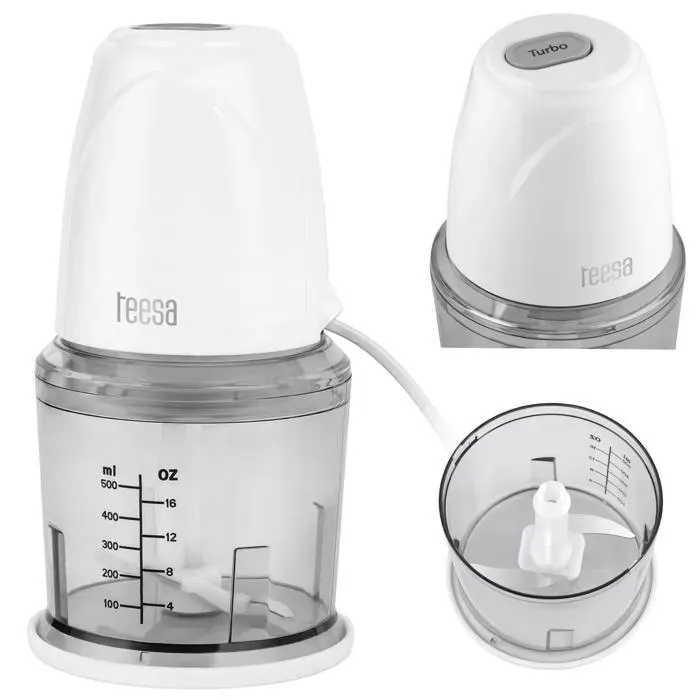 Mini Hachoir Electrique Teesa TSA3230 - 260 W - Bol 500 ml - 2 Vitesses