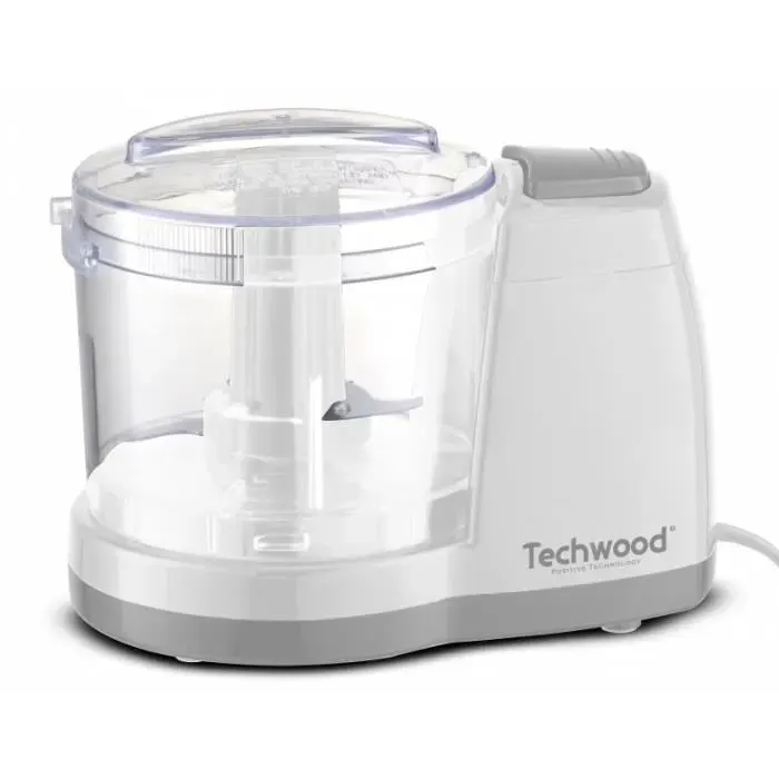 Mini hachoir - TECHWOOD - THA-150 - 375 mL - 150 W - Lames inox — coloris Blanc