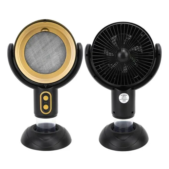 Mini Hotte USB - VVIKIZY - BBQ Hot Pot - Noir Et Or - 2 Vitesses - Détachable