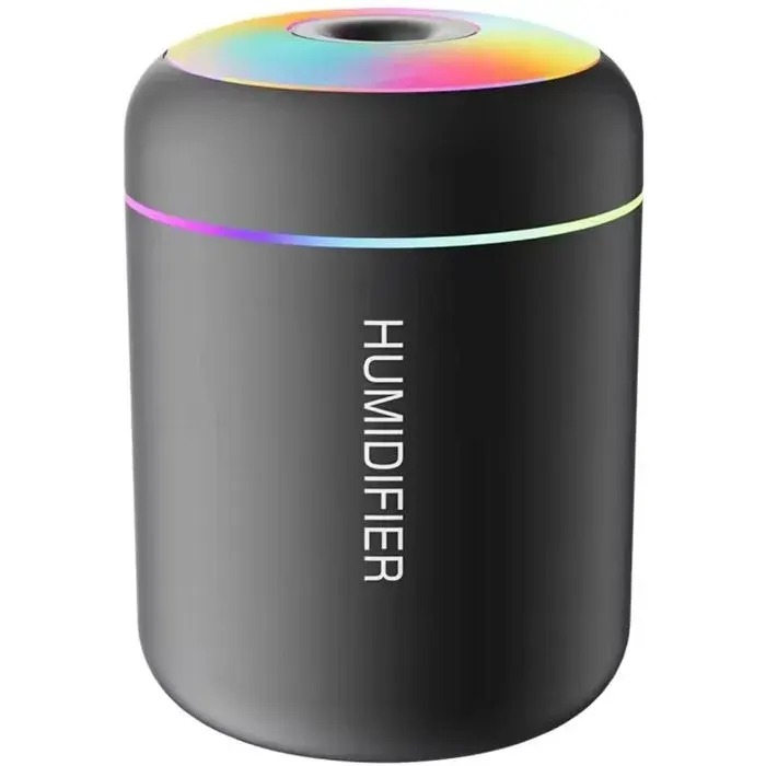 Mini Humidificateur d’Air USB 180ML - Diffuseur Huiles Essentielles Brumisateur Silencieux LED - Chambre Bureau Voiture No VITDIPY