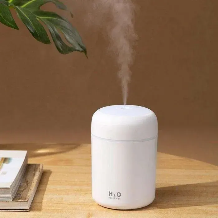 Mini humidificateur portable USB brume fraîche 300ml blanc pour chambre bureau voiture