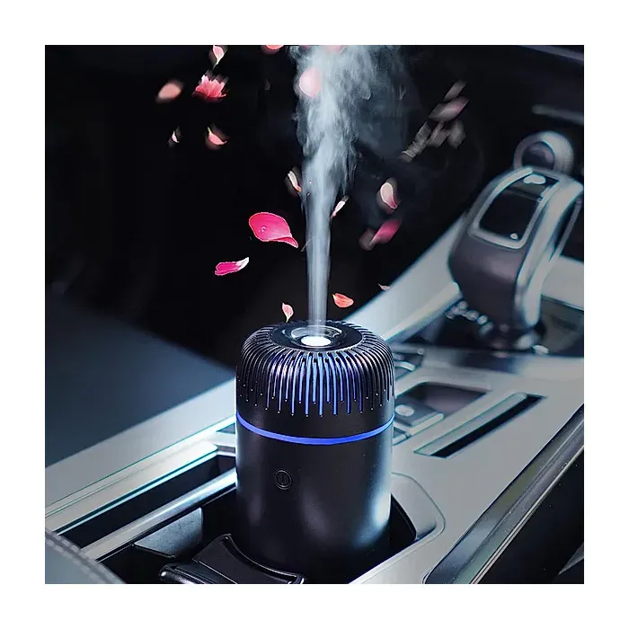 Mini humidificateur USB pour voiture avec diffuseur dhuiles essentielles noir