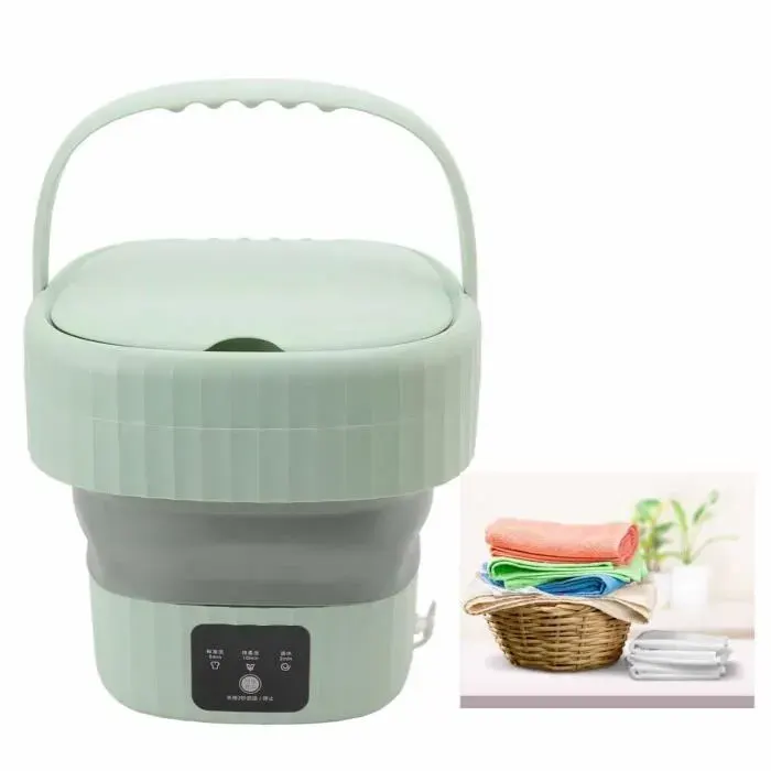 Mini lave-linge pliant Vvikizy - Vert - 6L - Autonettoyant et autovidangeur