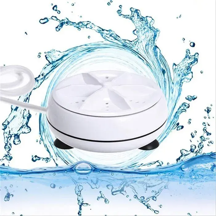Mini lave-vaisselle portable - RNCYN - 3 en 1 - Ultrasons - Pratique pour voyage - USB - Blanc - Compact