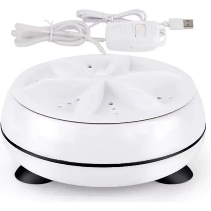 Mini Lave-Vaisselle Ultrasonique Portatif - SODIAL - USB Alimenté - Voyage Personnel Camping - Blanc