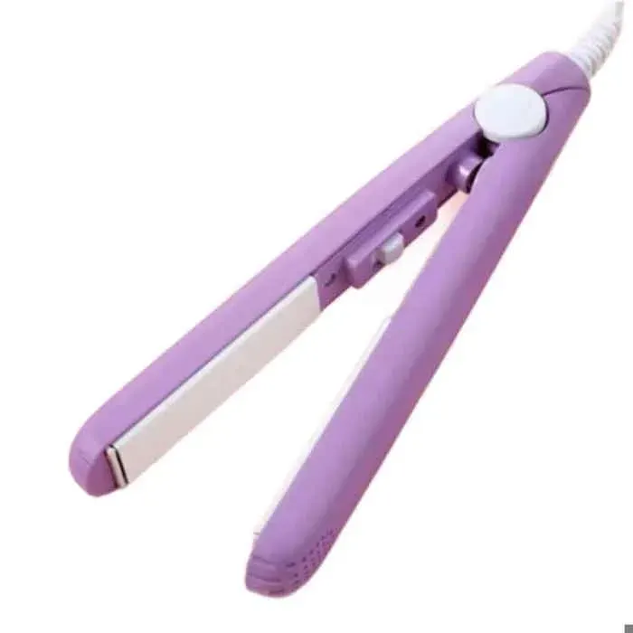 Mini lisseur à cheveux en céramique violet prise britannique coiffure rapide
