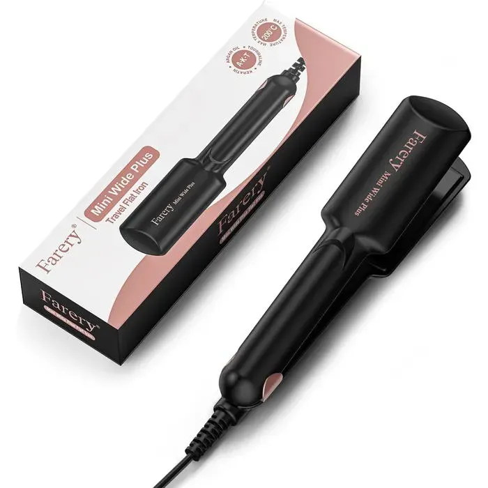 Mini lisseur cheveux courtMini fer a lisser pour cheveux courts et longsLisseur de voyage compact et légerdouble