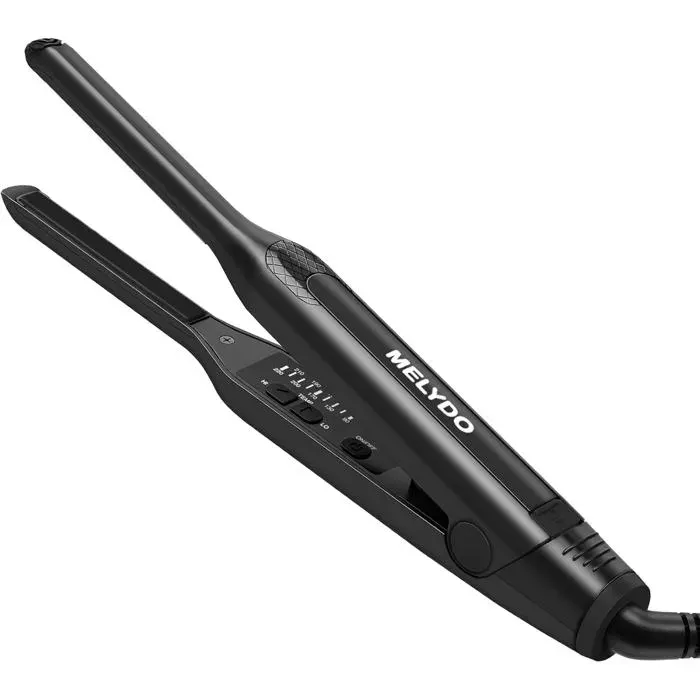 Mini Lisseur Cheveux Courts 2 En 1Fer À Lisser Et Boucler 3/10 Pouce Pour FrangeRacinesCheveux Fins Et Courts9 Températures