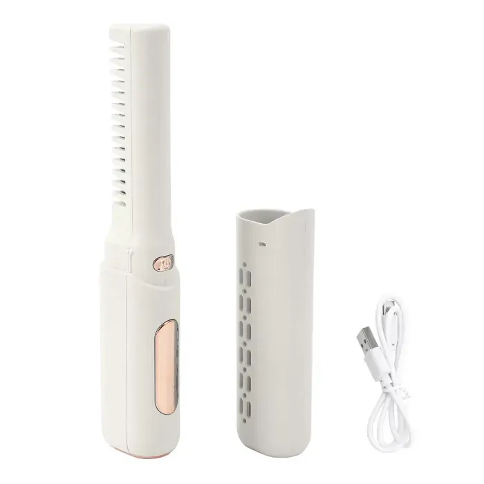 Mini lisseur de cheveux rechargeable 3 températures réglables 2000mAh Anti-brûlure Type C sans fil pour tous les type