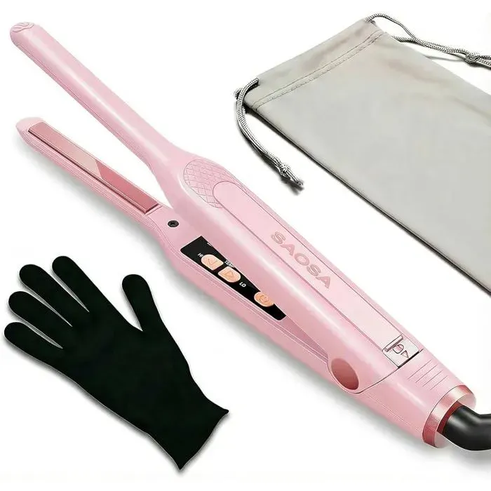 Mini Lisseur pour Cheveux Courts2 in 1 Mini Lisseur en CéramiquePetit Lisseur Portatif90°C 210°Cpour Cheveux xs LISSEUR