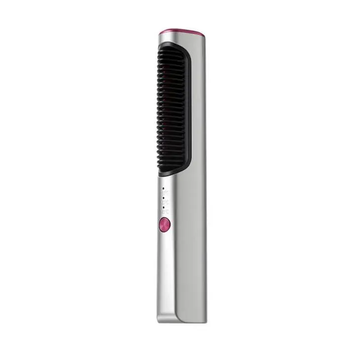 Mini-lisseur sans fil3 réglages de températurerecharge via port Type-Cpeigne à dents recouvertes de kératinesoin capillaire 3D