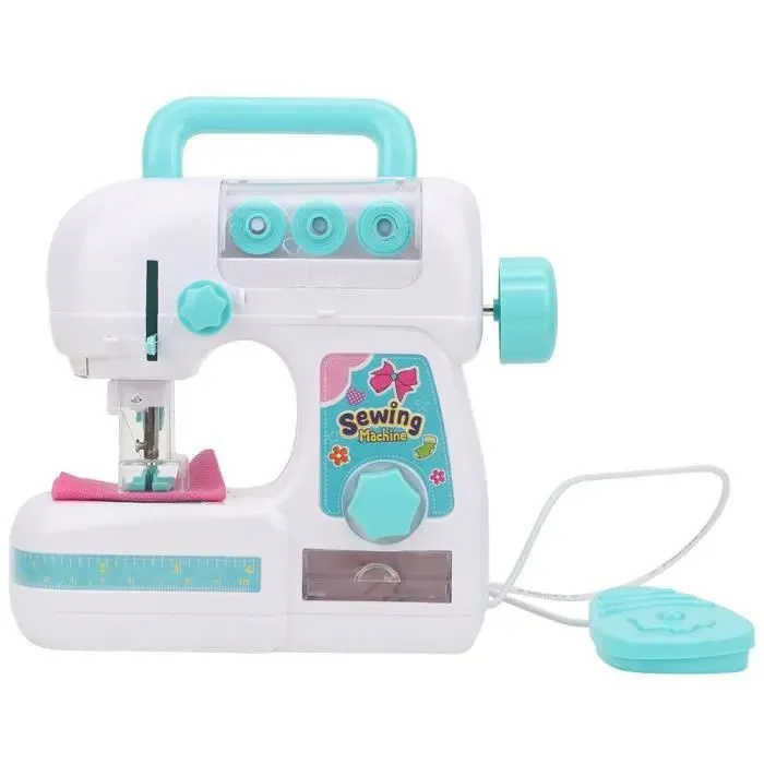 Mini machine à coudre - AKOZON - Jouet pour enfants - Couleur bleue - À partir de 4 ans - Durable et sûr