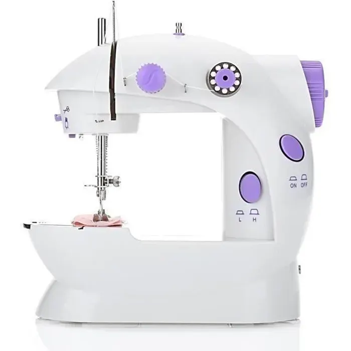 Mini Machine à Coudre Électrique 2 Réglage de La Vitesse avec Lumière Pied Pedal Extension Table AC100-240 V