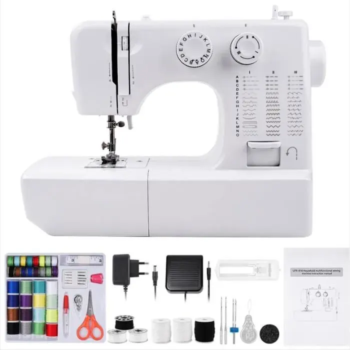 Mini machine à coudre électrique 818 45 points avec kit de couture 42 pièces EU