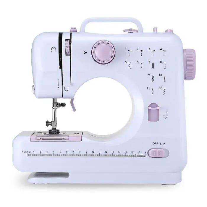 Mini machine à coudre - OHP - FHSM 505 - Portable - Multifonctionnelle - Avec lumière LED