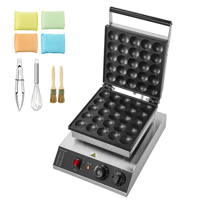 Mini Machine à Crêpes - DUOKU - 25 Pièces - 1700 W - Acier Inoxydable - Antiadhésif