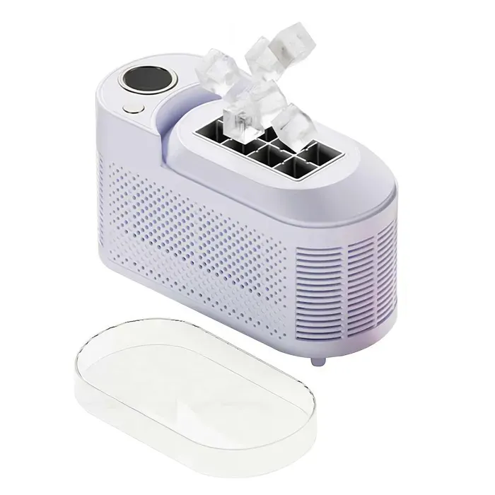 Mini Machine à Glaçons 0.5L 220V – 8 Pièces en 10 min – Auto-Nettoyant – Pour Voiture & Maison – Compacte ABS – Silencieuse