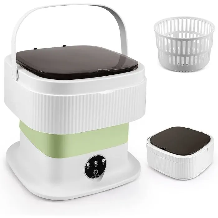 Mini Machine À Laver 11 L 2 En 1 De Camping Avec Panier DEssorage Pour Le Camping Les Sous-Vêtements Les Bébés Et Les Petit