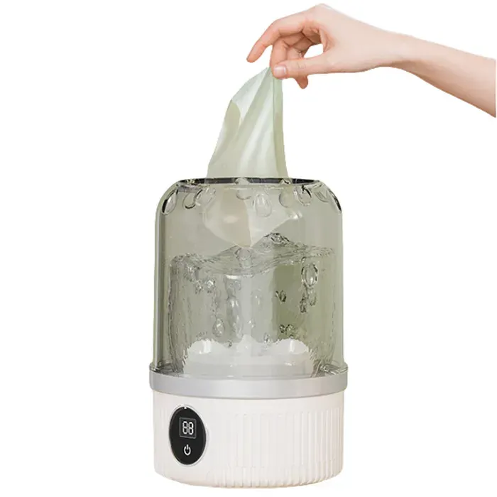 Mini machine à laver 3000mah 12x20cm 15w - TepidBee - 1l lave-linge portable modes 5 minutes et 10 minutes pour chaussettes et sou
