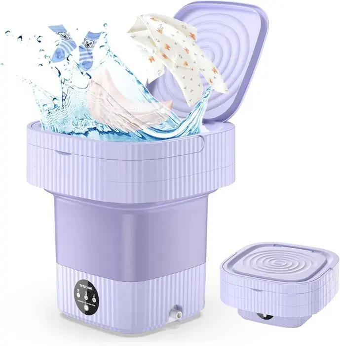 Mini machine à laver pliable 10L pour camping mini machine à laver pour vêtements de bébé chaussettes machine à laver de