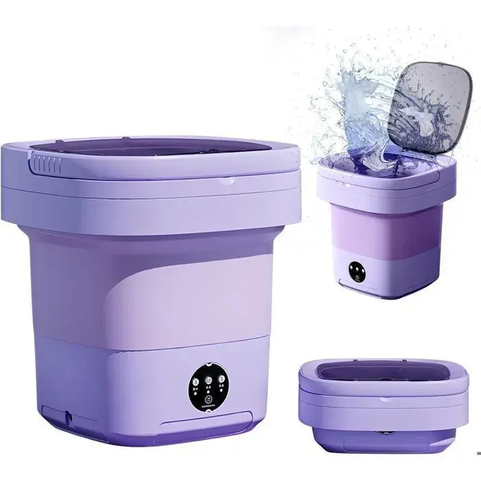 Mini machine à laver portable 8.5LPetite Machine a Laver pour Sous-vêtements Chaussettes Machine à Laver