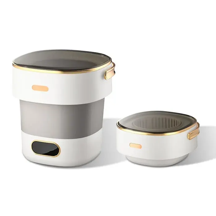 Mini Machine à Laver Portable Pliable 13L - Silencieux et compact faible consommation - Pour sous-vêtements vêtements bébé - Gris