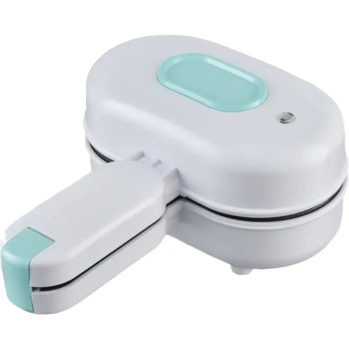 Mini Machine à Sandwich et Gaufrier Portable 3 Minutes Revêtement Antiadhésif Cuisson Rapide Voyage Maison Blanc