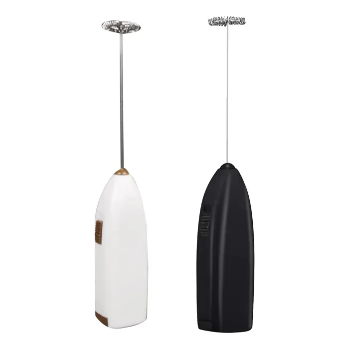 Mini MéLangeur de Boisson éLectrique Portable de Mousseur de Lait de 2 PièCes avec un Fouet en Acier Inoxydable pour Boisson
