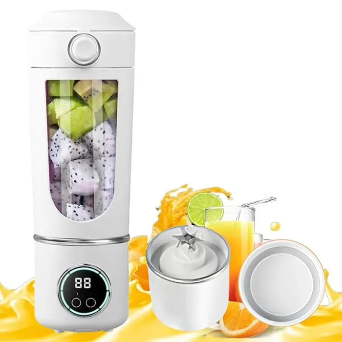 Mini mixeur portable avec 12 lames et couvercle supplémentaire 4 réglages de vitesse mélangeur personnel pour voyage gym700 ml