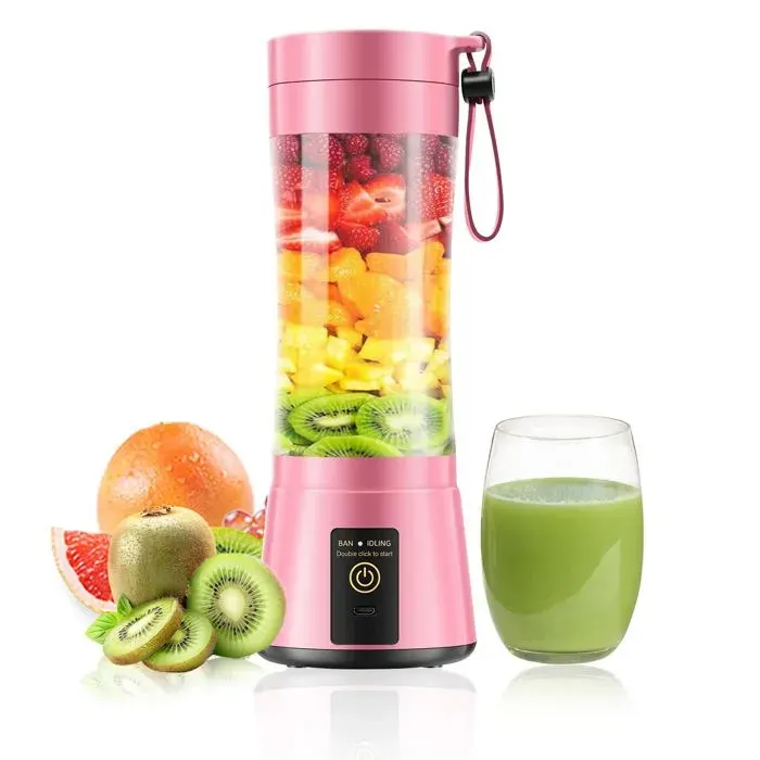 Mini-mixeur portable - GRANDSALEY - 380 ml - 6 lames inox - 65 W - Sans BPA