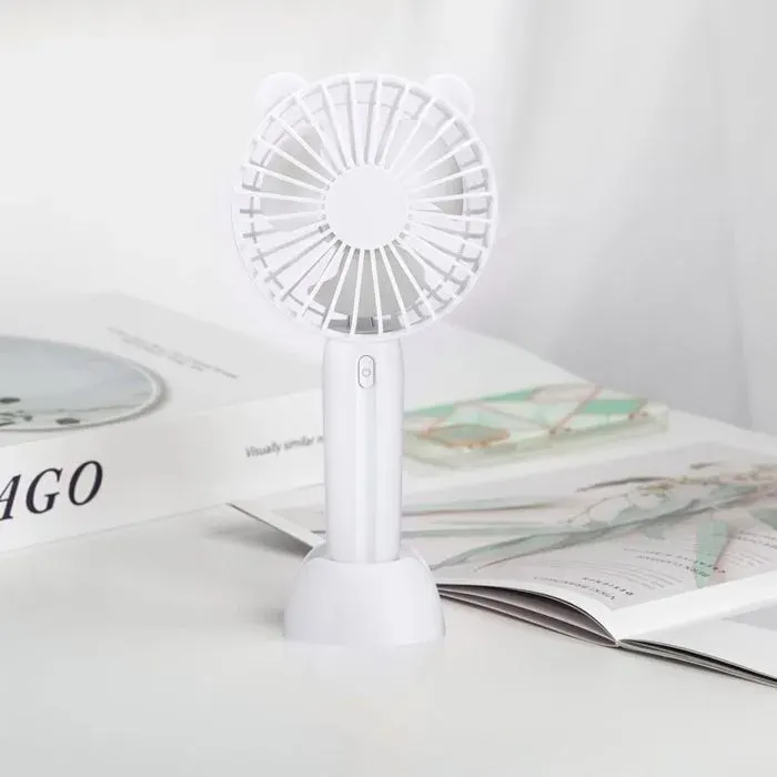 Mini Portable Ventilateur Bureau Usb Ventilateur 3 Vitesse Reglable Mini Usb Fan Personnelle Rechargement A Piles Petit — coloris Blanche