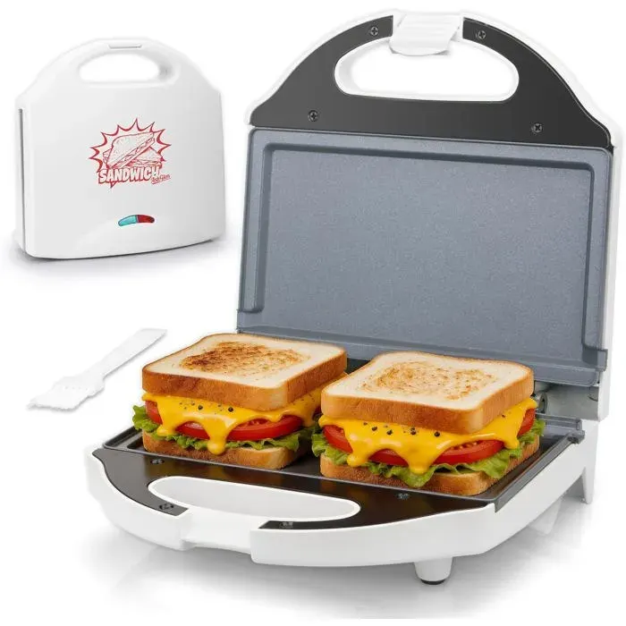 Mini Presse À Panini En Céramique Maker À Sandwich Petit-Déjeuner Appareil À Griller Le Fromage 2 Tranches Sandwichera Él[AA324]