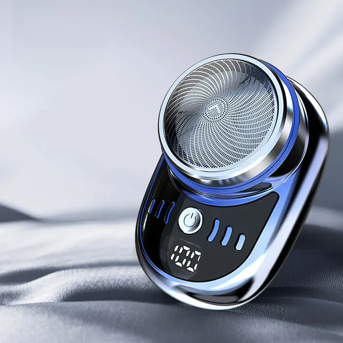 Mini rasoir électrique de voyage pour hommes portable étanche aste par USB tondeuse pour barbe et poils du corps Gradient Bl