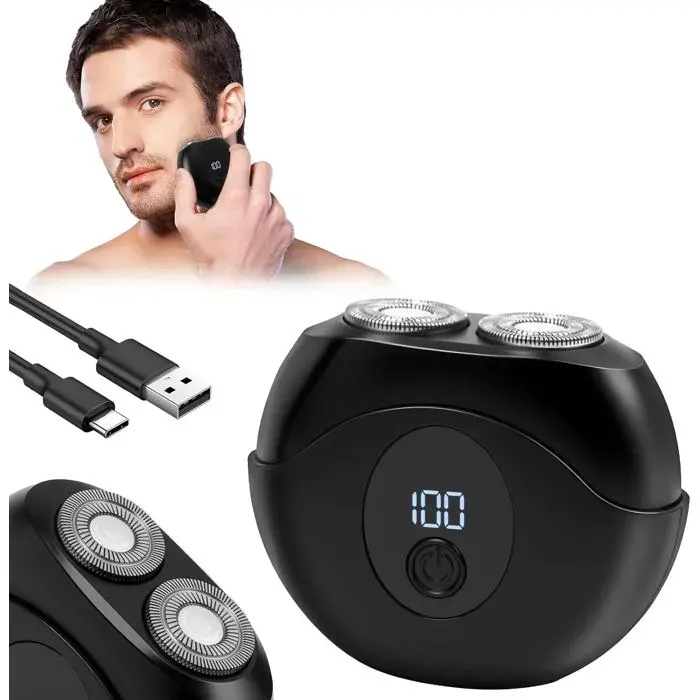 Mini Rasoir Électrique Pour Hommes Étanche Rasoir De Magnétique Voyage Rechargeable Usb Rasoir Portable Pour Hommes Usage Sec/Hu